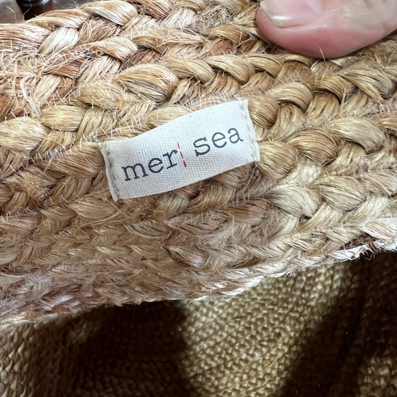 ☀️LAST ONE☀️ NWT Mer Sea Mersea Natural Jute Large Tote Merrakesh Collection - Picture 6 of 10